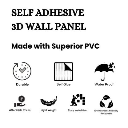 Black Self Adhesive Panels Line Abstract Design