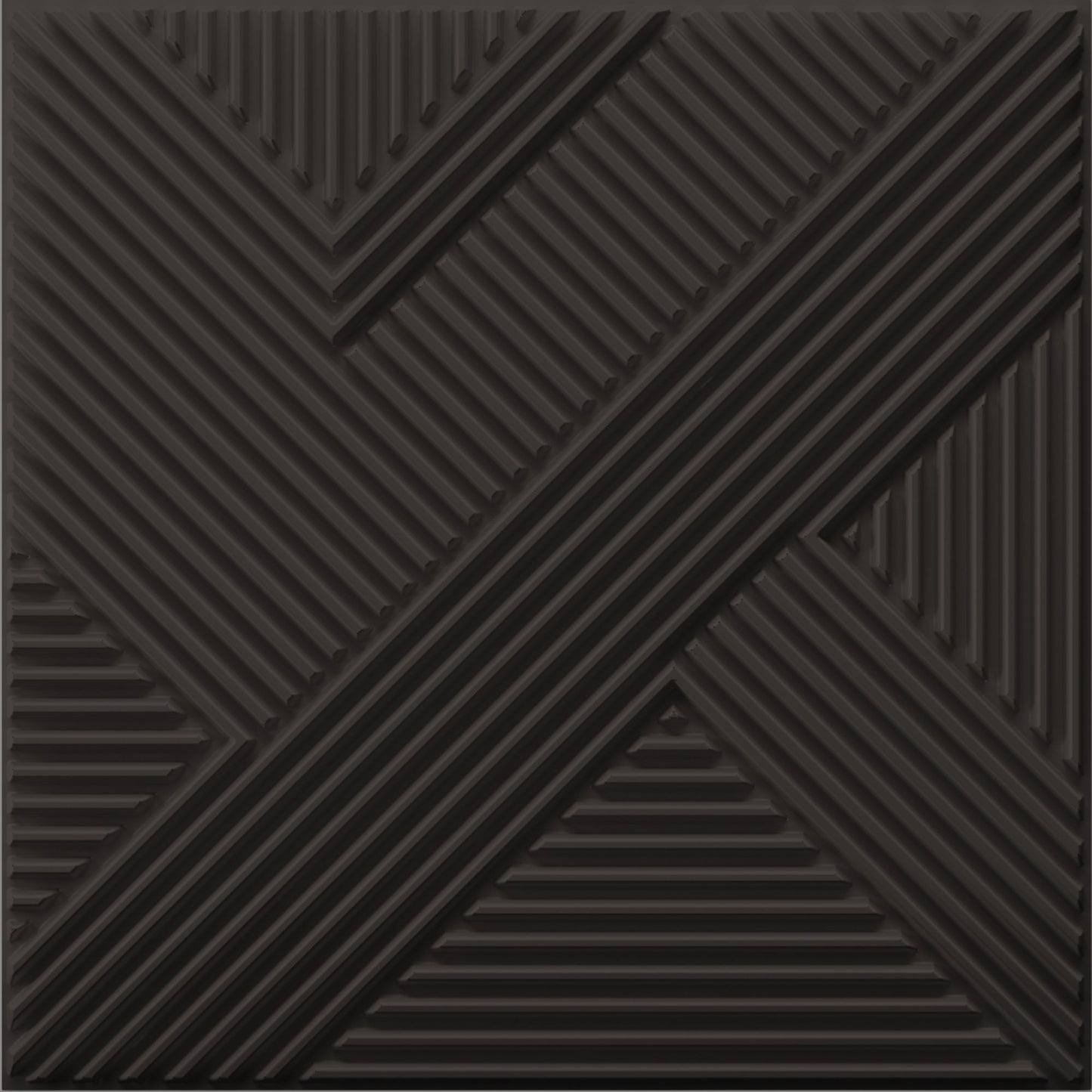 Black Self Adhesive Panels Line Abstract Design
