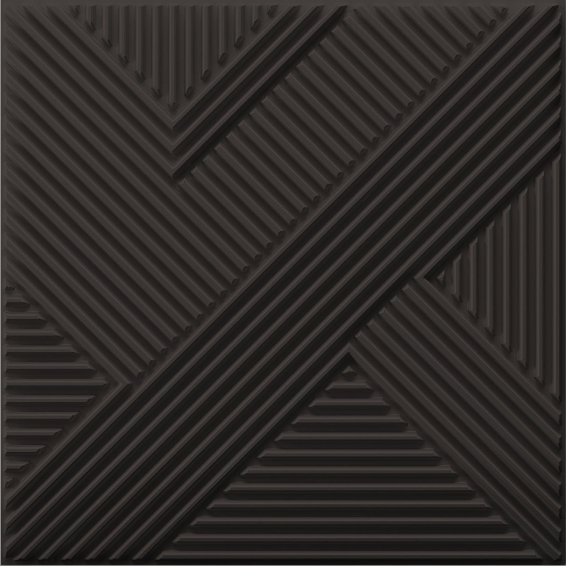 Black Self Adhesive Panels Line Abstract Design
