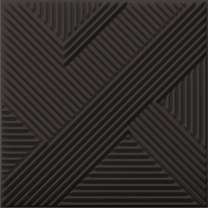 Black Self Adhesive Panels Line Abstract Design