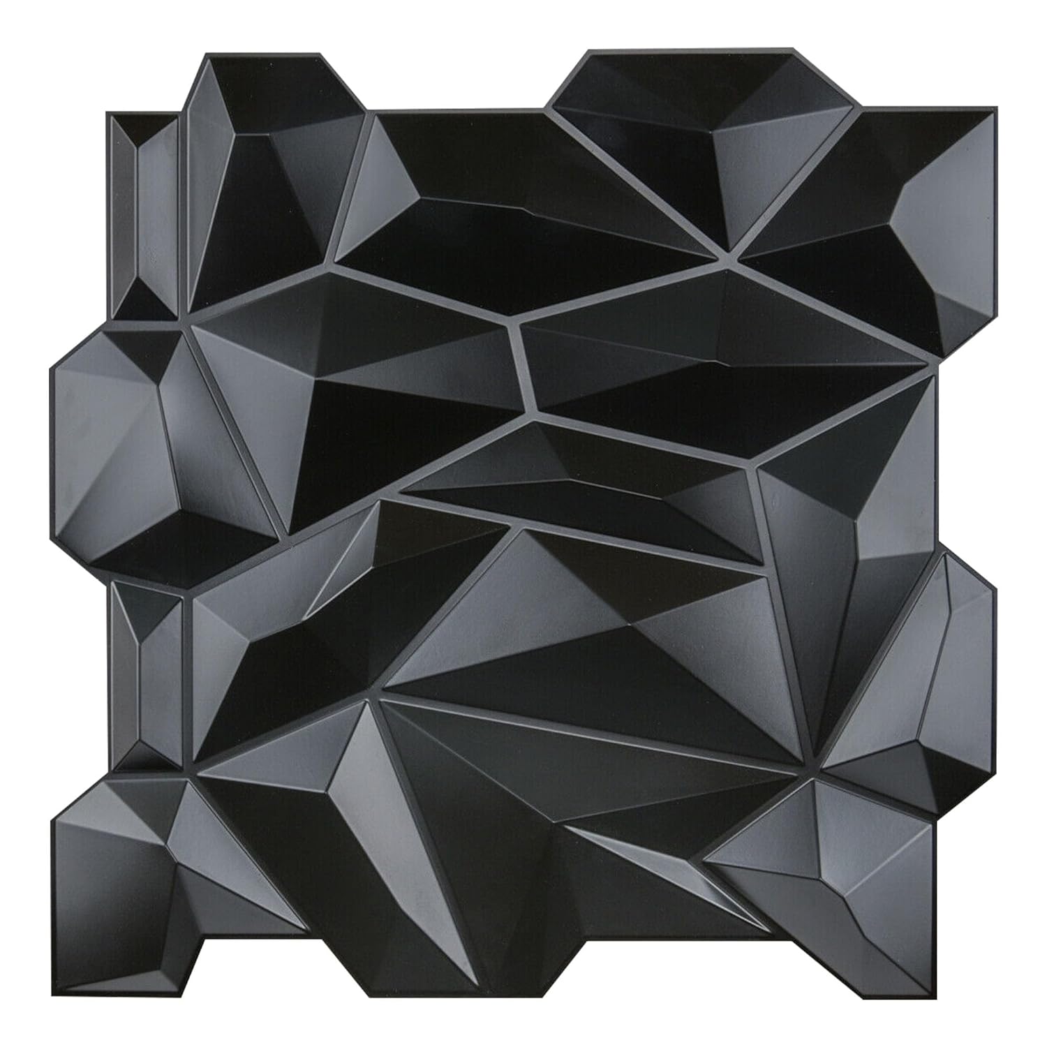 Black Matt_Diamond_Design_3D_Wall_Panel_View