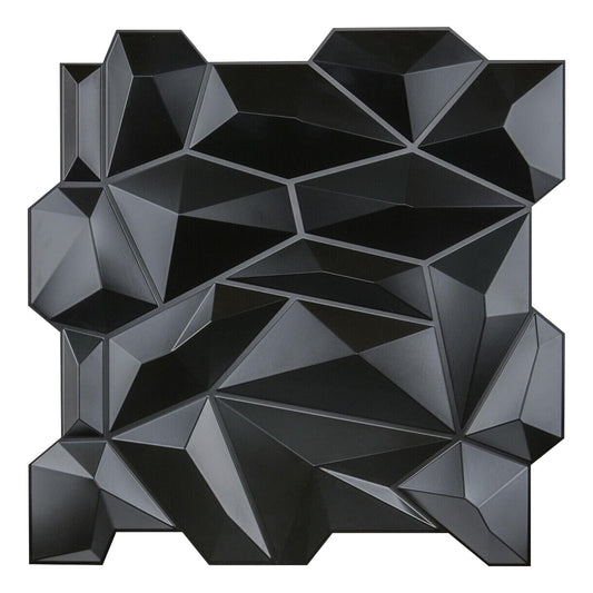 Black Matt_Diamond_Design_3D_Wall_Panel_View