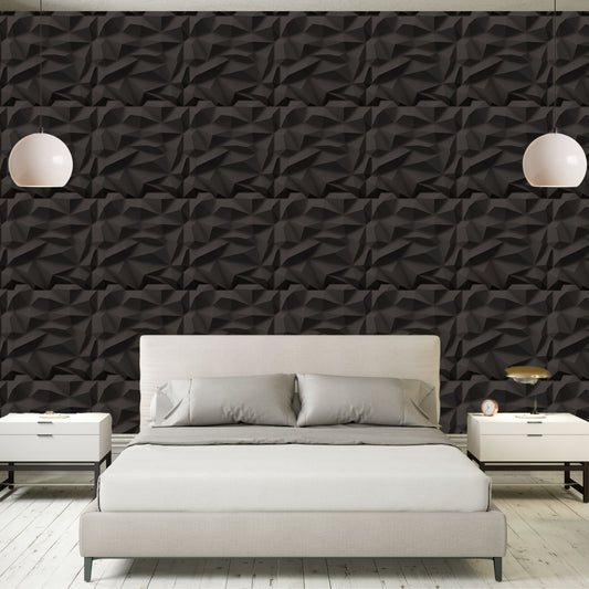 Black Matt_Diamond_Design_3D_Wall_Panel_View-2