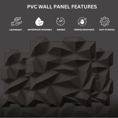 Black Matt_Diamond_Design_3D_Wall_Panel_View-3