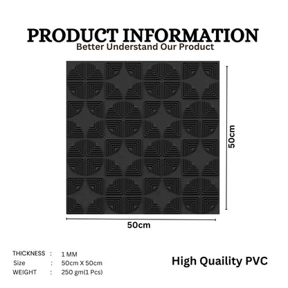 Black Self Adhesive Panels Quarter Circle Design
