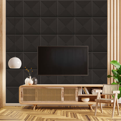 Black Self Adhesive Panels Square Design TP112