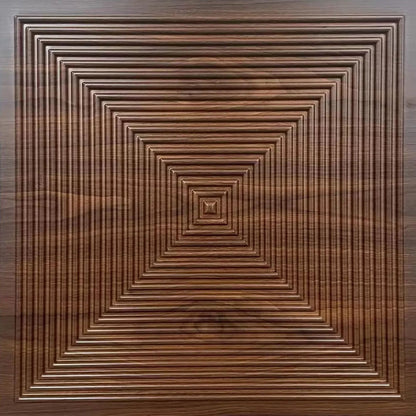 Black Wood Pyramid Design 3D Wall Panel
