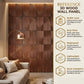 Black Wood Self Adhesive 3D Panels Curve Design
