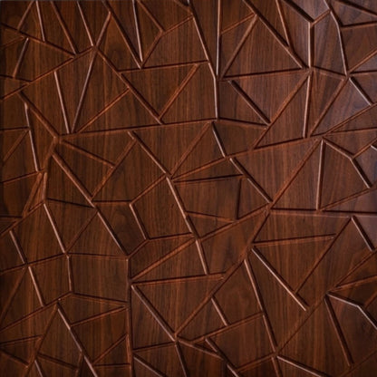 Black Wood Self Adhesive 3D Panels Triangle Design