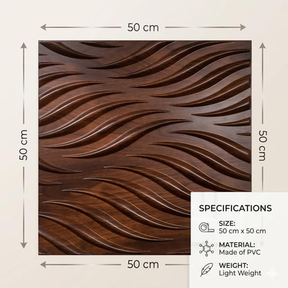 Black Wood Self Adhesive 3D Panels Geometric 3D Design