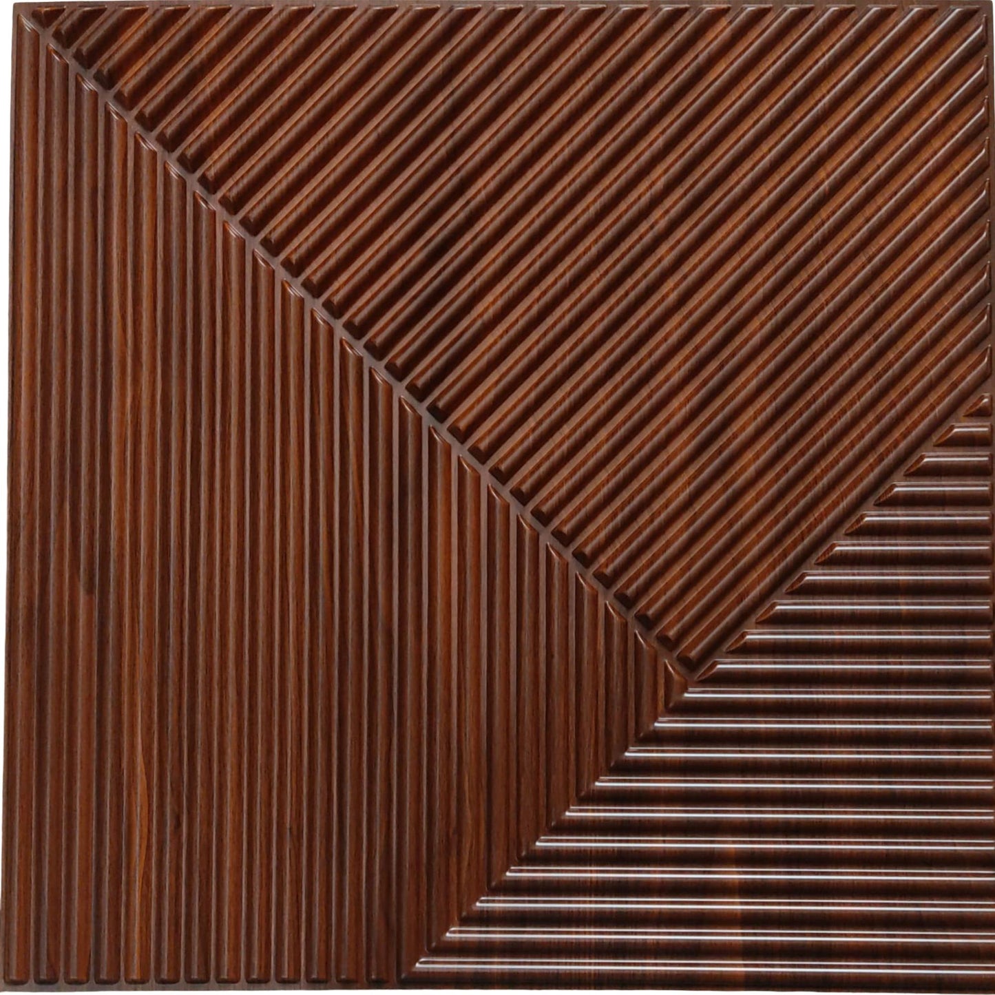 Black Wood 3D Wall Panels Stripe Design