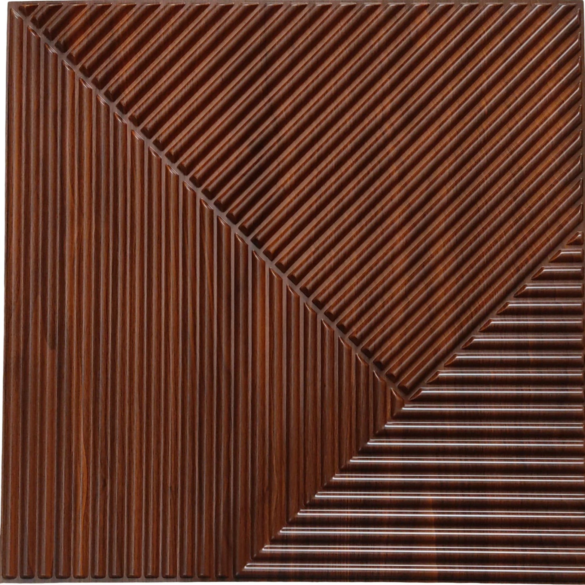 Black Wood 3D Wall Panels Stripe Design