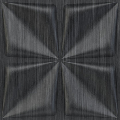 Electric Blue Bloom Design 3D Wall Panel View-3