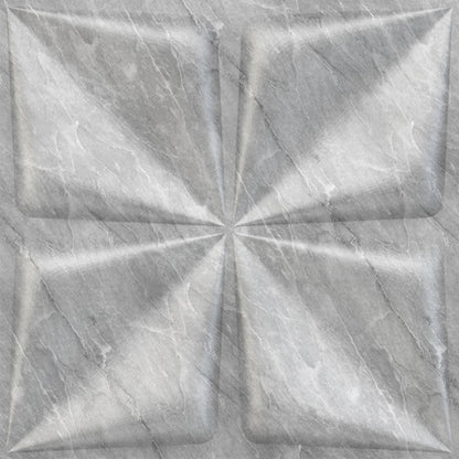 White Marble Bloom Design 3D Wall Panel View