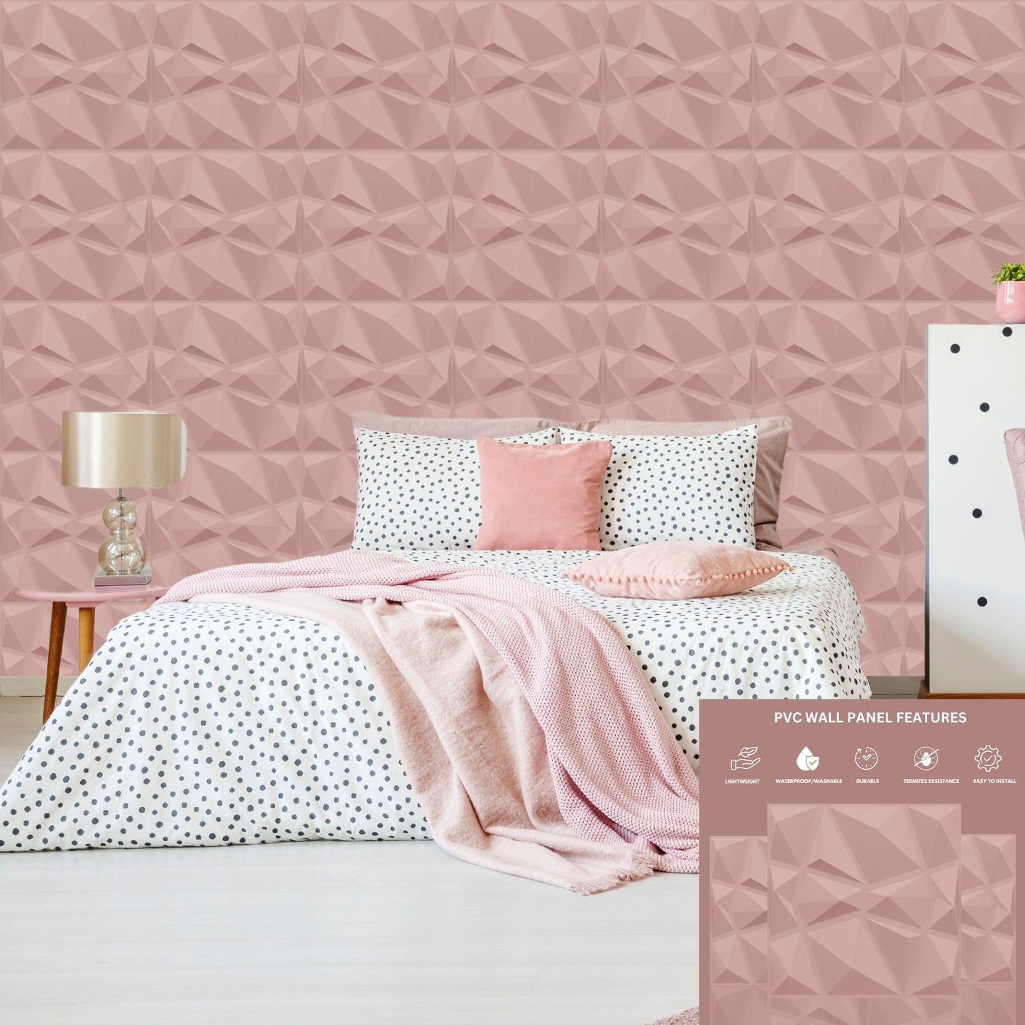 3D Wall Panels - PVC Stone Design 50X50 cm