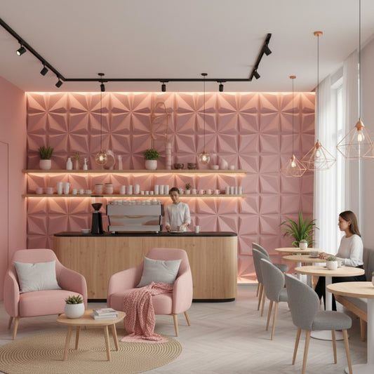 Blush Pink Bloom Design 3D Wall Panel-1