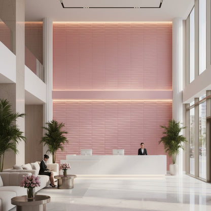 Blush Pink 3D Wall Panels Dune Design