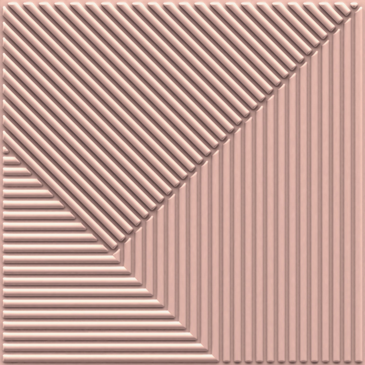 Blush Pink 3D Wall Panels Stripe Design