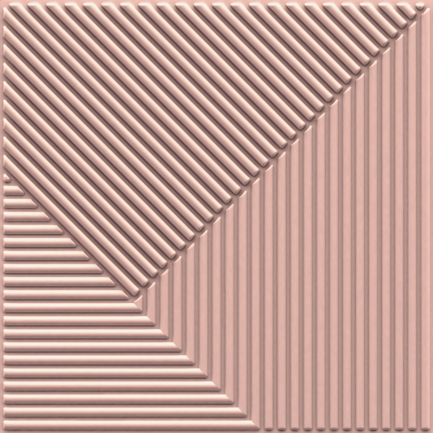 Blush Pink 3D Wall Panels Stripe Design