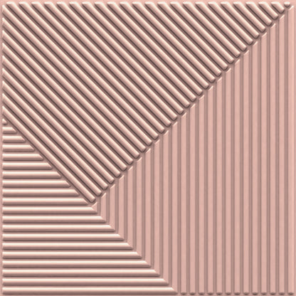 Blush Pink 3D Wall Panels Stripe Design