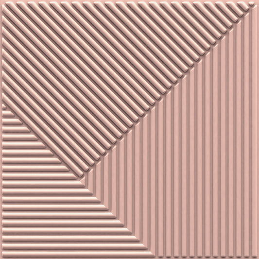 Blush Pink 3D Wall Panels Stripe Design