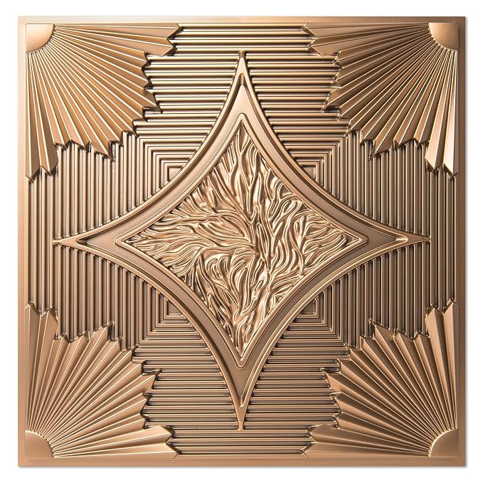 Bronze Wainscoting Design 3D Ceiling Panel 