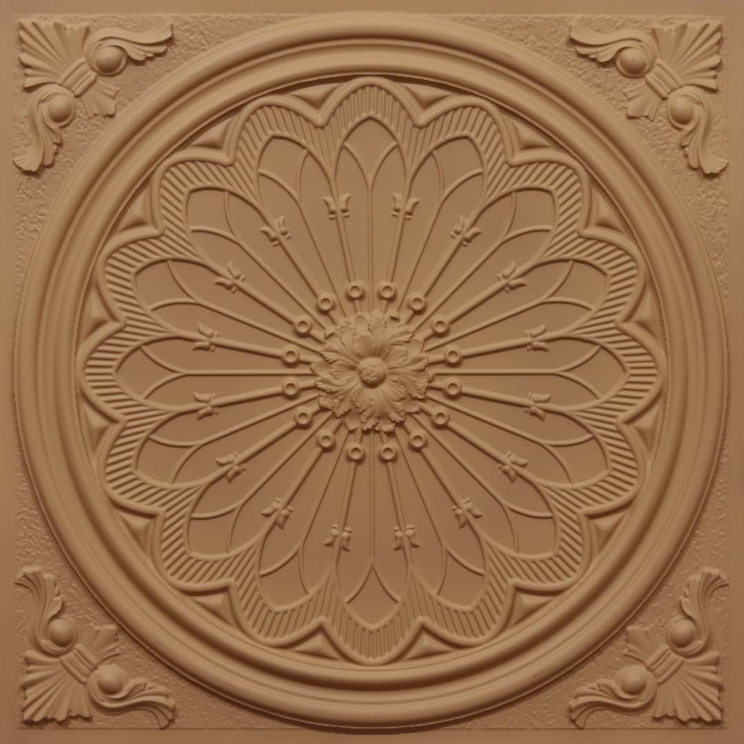 Brown Candy Color Grand Dahlia Design PVC Ceiling Panel