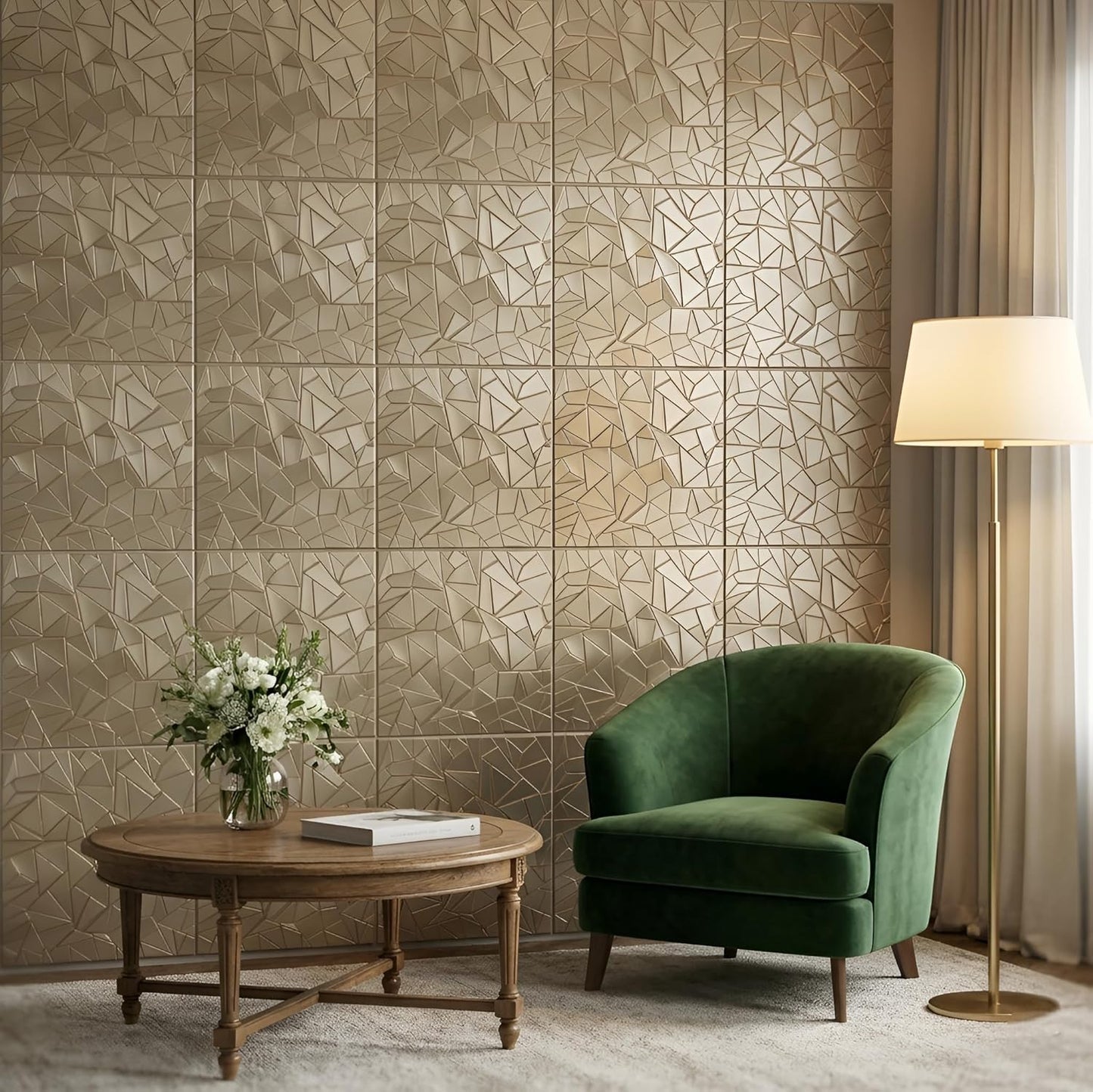 Self Adhesive Wall Panels Geometric 3D Design | 50cm X 50cm |    D103