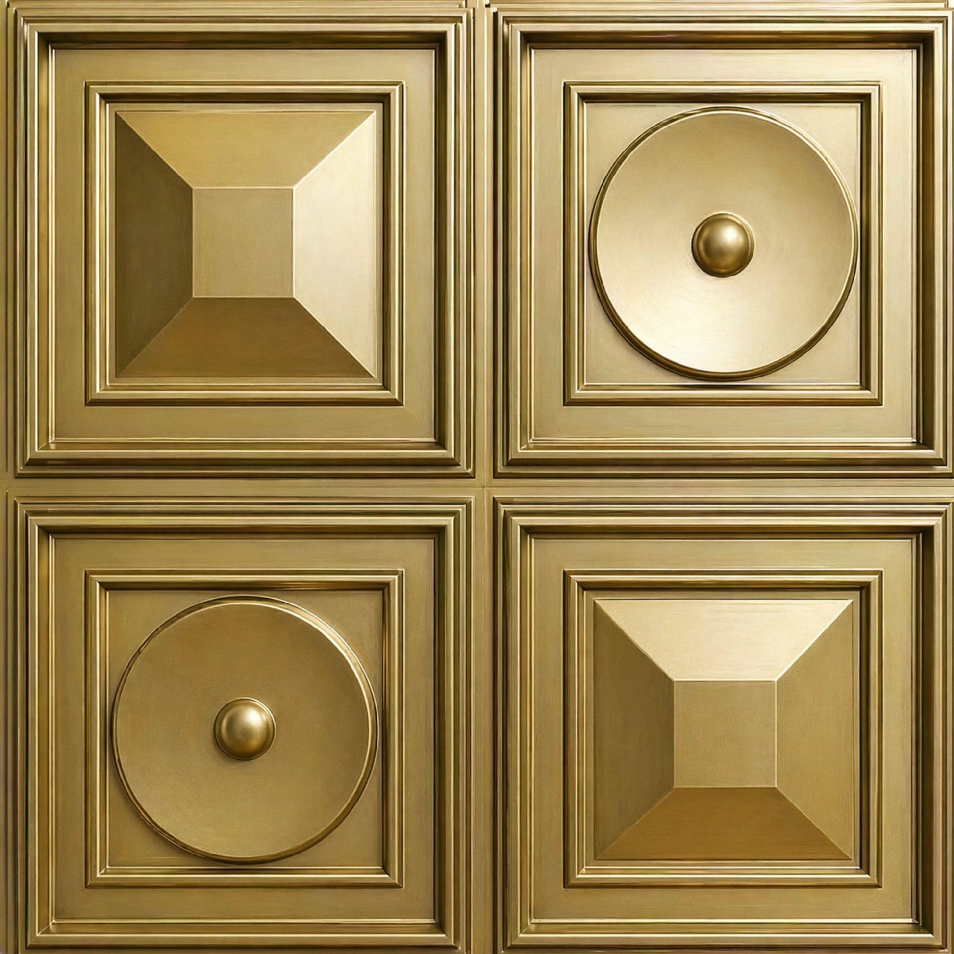 Champagne Gold 3D Wall Panels Dome Design
