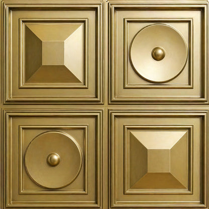 Champagne Gold 3D Wall Panels Dome Design
