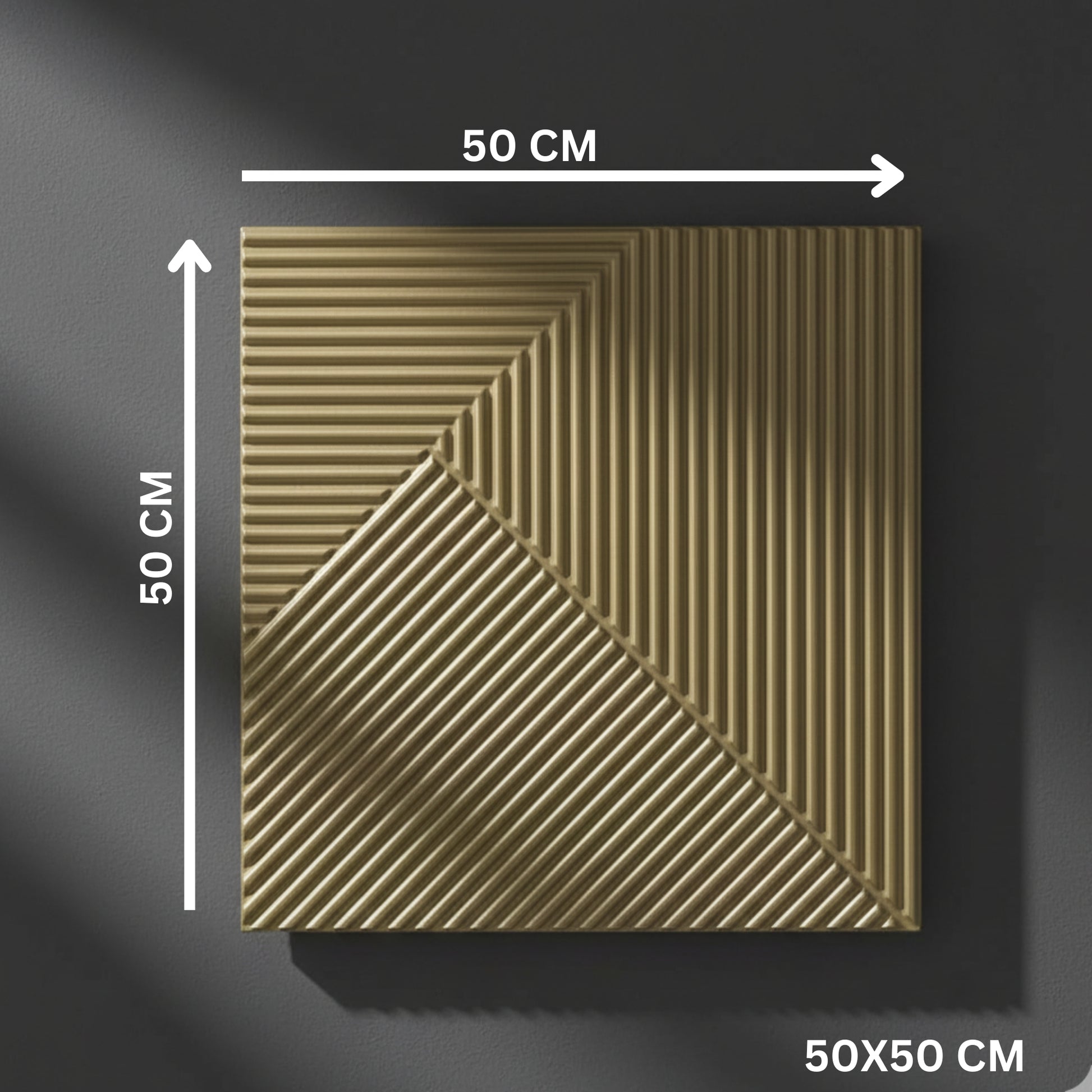 Champagne Gold 3D Wall Panels Stripe Design-3