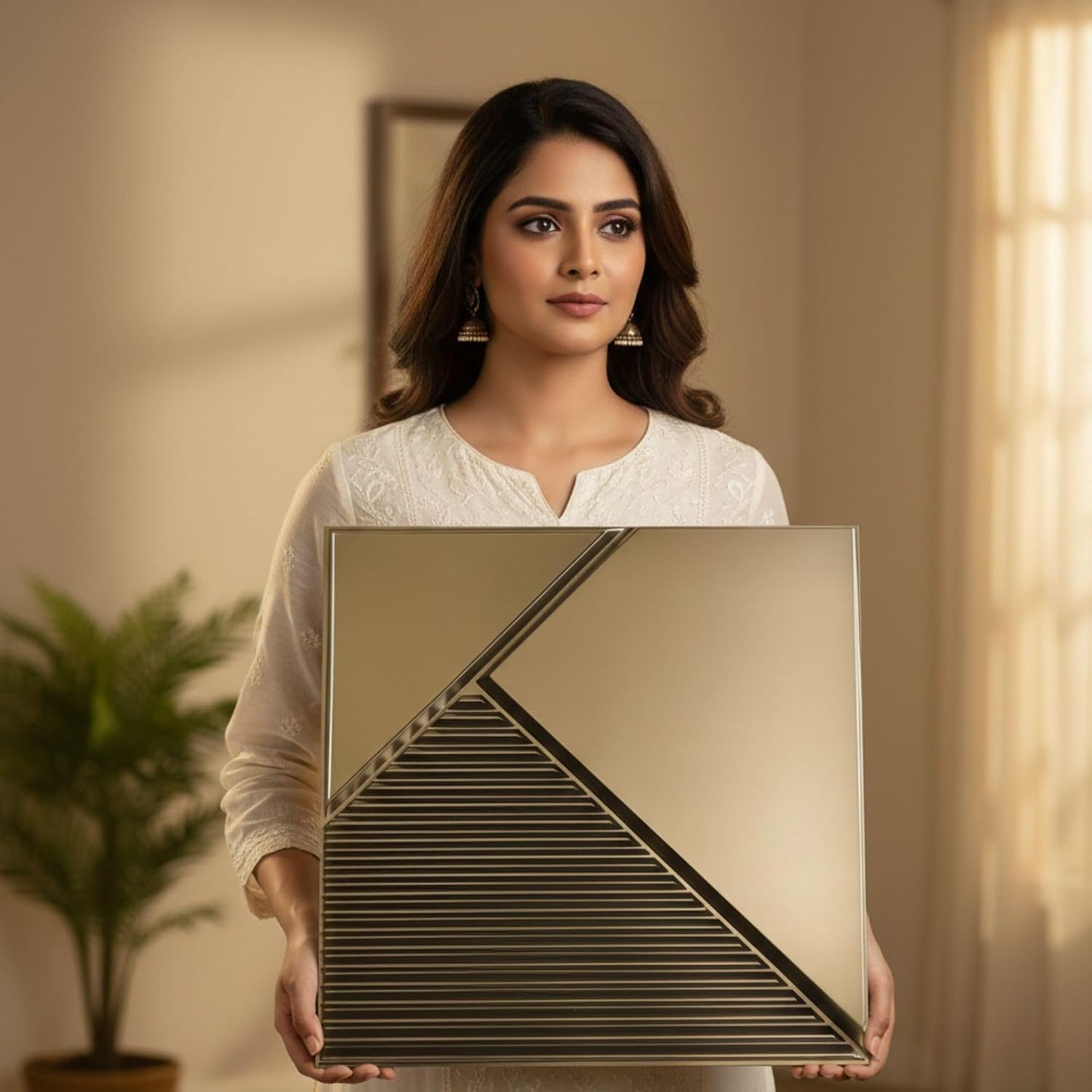 Champagne Gold Fluted Design 3D Wall Panel