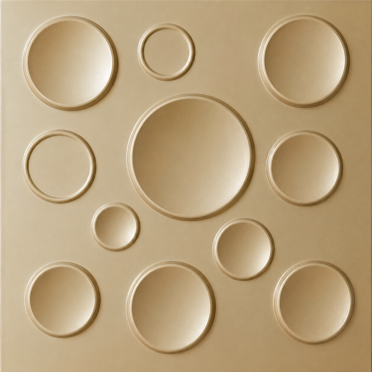 Champagne Gold Moon Design 3D Wall Panel
