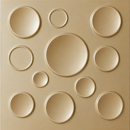 Champagne Gold Moon Design 3D Wall Panel