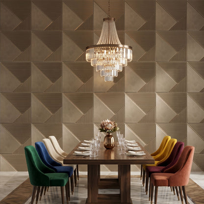 Champagne Gold Plaina Design 3D Wall Panel-1
