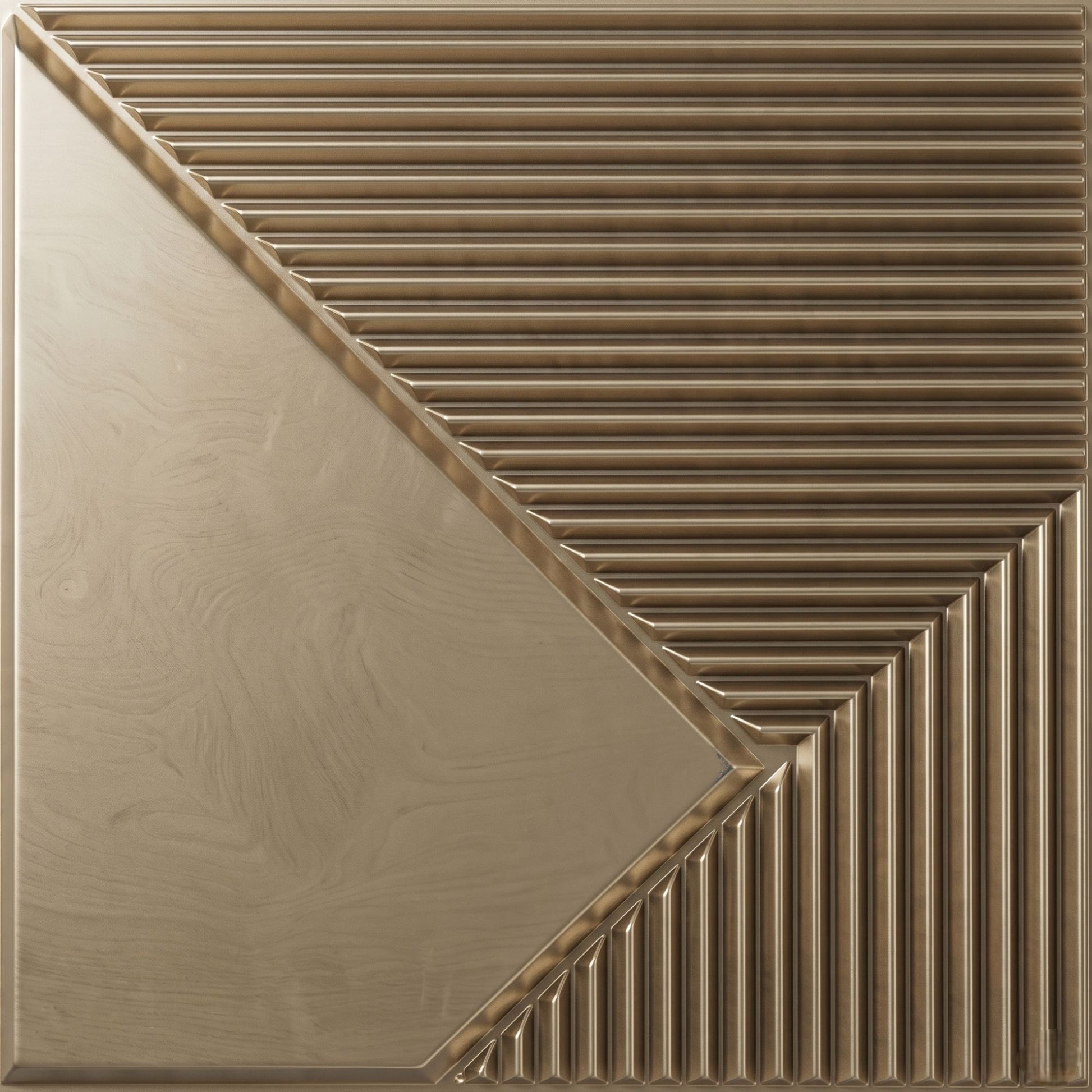 Champagne Gold Plaina Design 3D Wall Panel