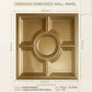 Champagne Gold Regal Medallion Design 3D PVC Ceiling Panel Measurement View