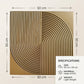 Champagne Gold Self Adhesive 3D Panels Curve Design