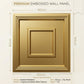 Champagne Gold Square Design 3D PVC Ceiling Panel Measurement View