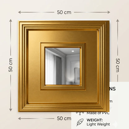 Champagne Gold Square Design With Silver Mirror-1
