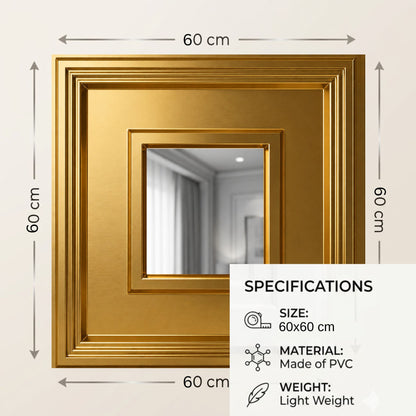 Champagne Gold Square Design With Silver Mirror-3