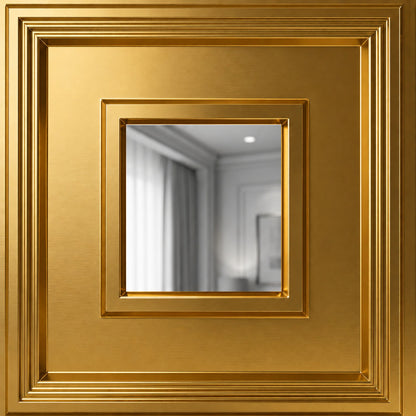 Champagne Gold Square Design With Silver Mirror