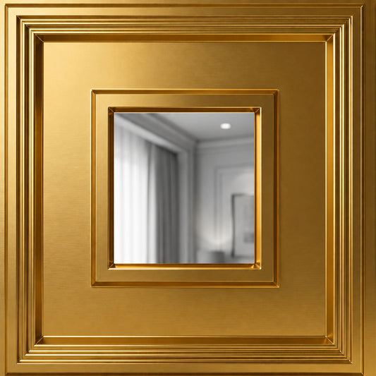Champagne Gold Square Design With Silver Mirror