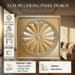 Champagne Gold Sunburst Design 3D PVC Ceiling Panel Features  View