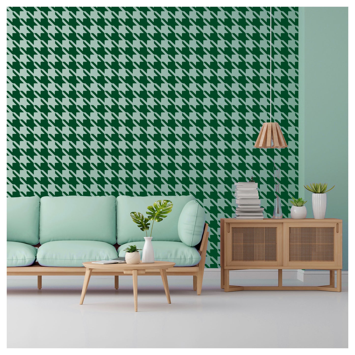Classic Houndstooth Design Stencil for Wall Painting (KDMD1483)