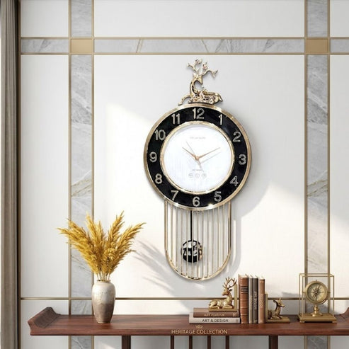 Classic Wall Clock Decorative Size-43 cm | Deer Family