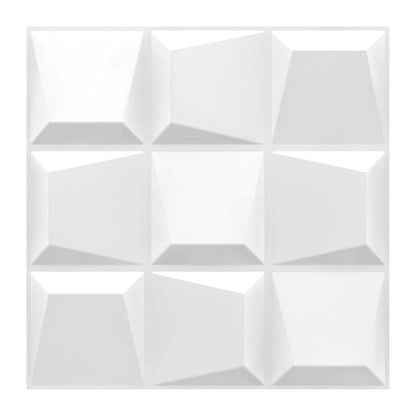 White Cubical Design 3D Wall Panel View-1