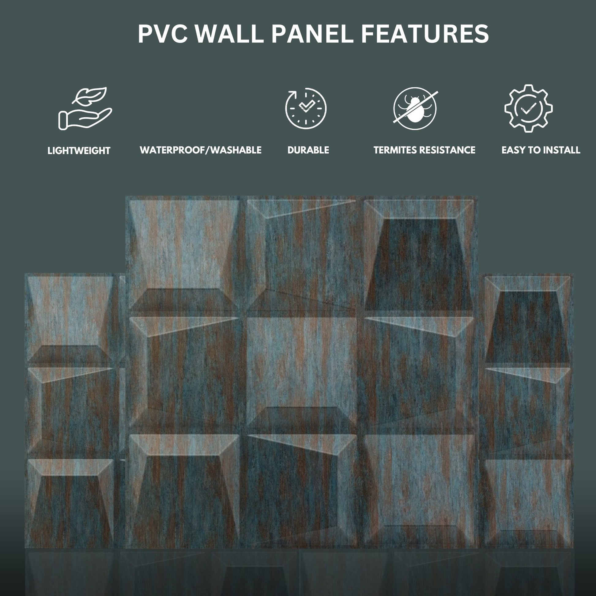 Rustic Wood 3D Wall Panels Cubical Design-1