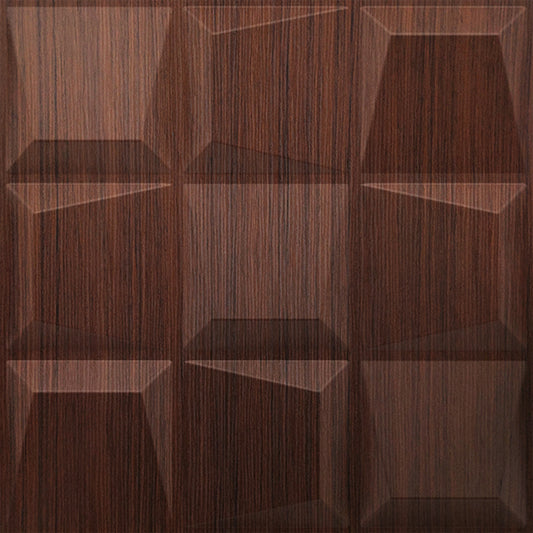 Walnut Wood 3D Wall Panels Cubical Design