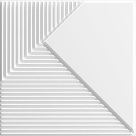 Matt White Fluted  Design 3d Wall Panel